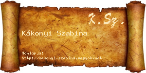 Kákonyi Szabina névjegykártya